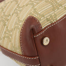 CELINE Macadam Canvas Tote Bag Beige Gold Auth 206043V-14