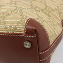 CELINE Macadam Canvas Tote Bag Beige Gold Auth 206043V-15