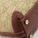 CELINE Macadam Canvas Tote Bag Beige Gold Auth 206043V-16
