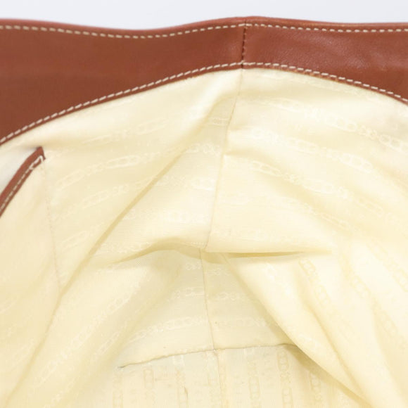 CELINE Macadam Canvas Tote Bag Beige Gold Auth 206043V