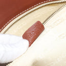 CELINE Macadam Canvas Tote Bag Beige Gold Auth 206043V-11
