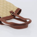 CELINE Macadam Canvas Tote Bag Beige Gold Auth 206043V-7