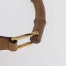 GUCCI Bamboo Jackie Shoulder Bag Suede Pink Gold 001 4060 Auth 206044A-10