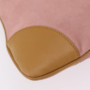 GUCCI Bamboo Jackie Shoulder Bag Suede Pink Gold 001 4060 Auth 206044A-14