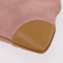 GUCCI Bamboo Jackie Shoulder Bag Suede Pink Gold 001 4060 Auth 206044A-15
