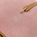 GUCCI Bamboo Jackie Shoulder Bag Suede Pink Gold 001 4060 Auth 206044A-19
