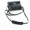 PRADA Shoulder Bag Leather 2way Black Silver Auth 206046V-7