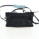 PRADA Shoulder Bag Leather 2way Black Silver Auth 206046V-5