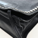 PRADA Shoulder Bag Leather 2way Black Silver Auth 206046V-21