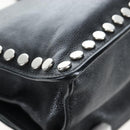 PRADA Shoulder Bag Leather 2way Black Silver Auth 206046V-22