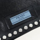 PRADA Shoulder Bag Leather 2way Black Silver Auth 206046V-27