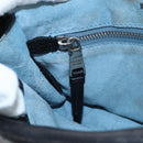 PRADA Shoulder Bag Leather 2way Black Silver Auth 206046V-38