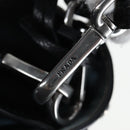 PRADA Shoulder Bag Leather 2way Black Silver Auth 206046V-8