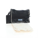 PRADA Shoulder Bag Leather 2way Black Silver Auth 206046V-12