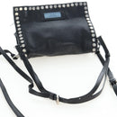 PRADA Shoulder Bag Leather 2way Black Silver Auth 206046V-6
