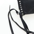 PRADA Shoulder Bag Leather 2way Black Silver Auth 206046V-16