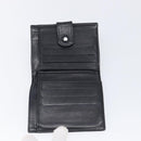 CHANEL COCO Mark Wallet Caviar Skin Black Silver CC Auth 206048-8