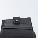 CHANEL COCO Mark Wallet Caviar Skin Black Silver CC Auth 206048-18