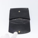 CHANEL COCO Mark Wallet Caviar Skin Black Silver CC Auth 206048-10