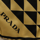 PRADA Scarf Silk Beige Auth 206049V-11