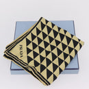 PRADA Scarf Silk Beige Auth 206049V-23