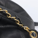 CHANEL Triple COCO Mark Shoulder Bag Caviar Skin Black Gold CC Auth 206050V-17