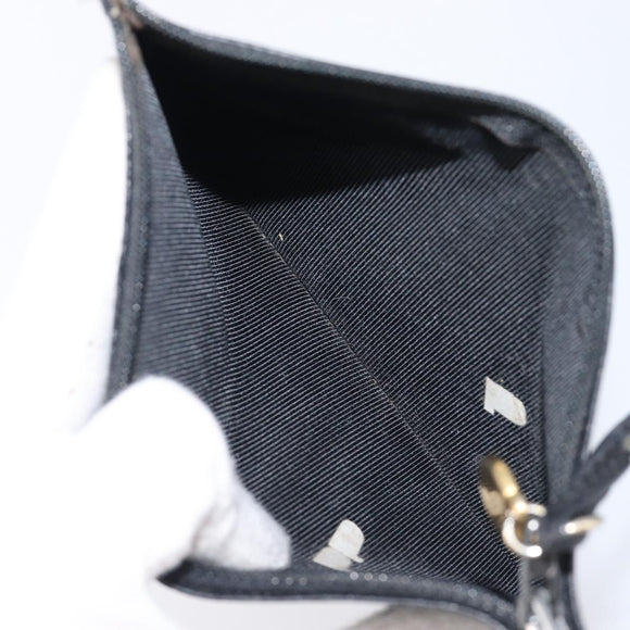 CHANEL Triple COCO Mark Shoulder Bag Caviar Skin Black Gold CC Auth 206050V
