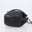 CHANEL Triple COCO Mark Shoulder Bag Caviar Skin Black Gold CC Auth 206050V-4