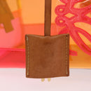 LOEWE Anagram Americana 28 Hand Bag Vinyl Orange Gold Auth 206052V-20