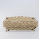 GUCCI GG Canvas Shoulder Bag Beige Gold 130738 Auth 206053V-5