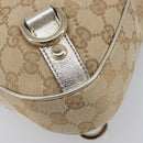 GUCCI GG Canvas Shoulder Bag Beige Gold 130738 Auth 206053V-15