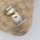 GUCCI GG Canvas Shoulder Bag Beige Gold 130738 Auth 206053V-17