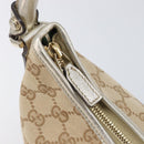 GUCCI GG Canvas Shoulder Bag Beige Gold 130738 Auth 206053V-20