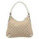 GUCCI GG Canvas Shoulder Bag Beige Gold 130738 Auth 206053V-2