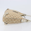 GUCCI GG Canvas Shoulder Bag Beige Gold 130738 Auth 206053V-3