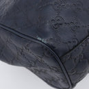 GUCCI GG Canvas Guccissima Sukey Hand Bag Leather Navy Gold 211944 Auth 206054V-9