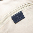 GUCCI GG Canvas Guccissima Sukey Hand Bag Leather Navy Gold 211944 Auth 206054V-19