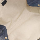 GUCCI GG Canvas Guccissima Sukey Hand Bag Leather Navy Gold 211944 Auth 206054V-10