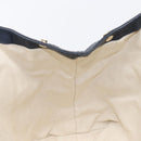 GUCCI GG Canvas Guccissima Sukey Hand Bag Leather Navy Gold 211944 Auth 206054V-21