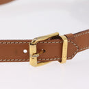 CELINE Macadam Canvas Shoulder Bag PVC Leather Brown Gold Auth 206060-10