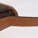 CELINE Macadam Canvas Shoulder Bag PVC Leather Brown Gold Auth 206060-12