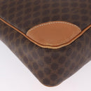 CELINE Macadam Canvas Shoulder Bag PVC Leather Brown Gold Auth 206060-15
