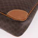 CELINE Macadam Canvas Shoulder Bag PVC Leather Brown Gold Auth 206060-16