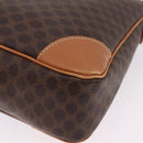 CELINE Macadam Canvas Shoulder Bag PVC Leather Brown Gold Auth 206060-18