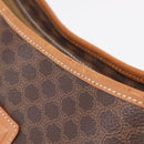 CELINE Macadam Canvas Shoulder Bag PVC Leather Brown Gold Auth 206060-21