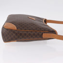 CELINE Macadam Canvas Shoulder Bag PVC Leather Brown Gold Auth 206060-5
