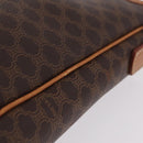 CELINE Macadam Canvas Shoulder Bag PVC Leather Brown Gold Auth 206060-6