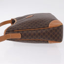 CELINE Macadam Canvas Shoulder Bag PVC Leather Brown Gold Auth 206060-7