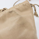 LOEWE Shoulder Bag Leather Beige Gold Auth 206062-11