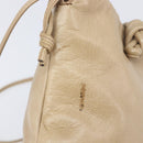 LOEWE Shoulder Bag Leather Beige Gold Auth 206062-10